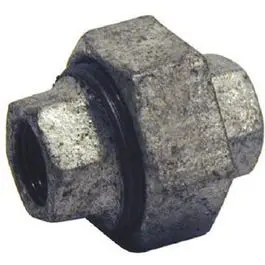 Galvanized Pipe Fitting, Union, Brass/Iron, 1/2-In. 1