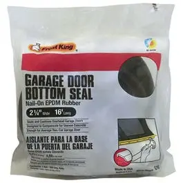 Garage Door Bottom Weatherseal For Wooden Doors, Black, 16-Ft. 1