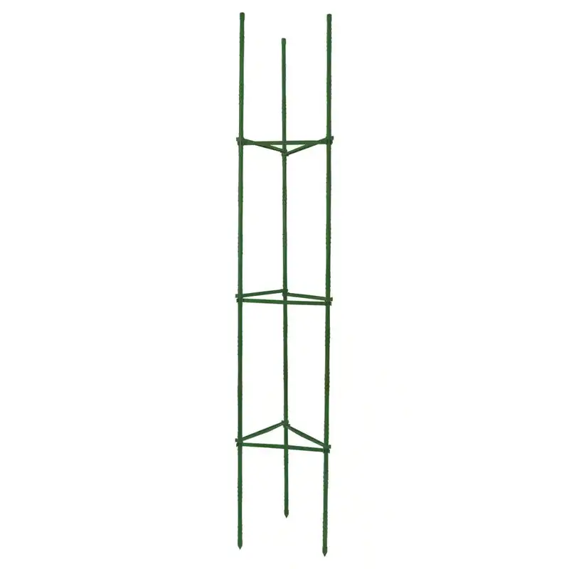 Gardener's Blue Ribbon 60-In Powder-Coated Galvanized Steel Wire Triangular Tomato Cage Green 1
