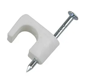 Gardner Bender 1/4 In. White Polyethylene Coaxial Staples (25-Pack) 1
