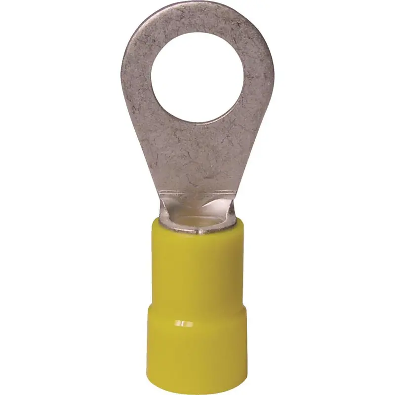 Gardner Bender 12 To 10 Awg #8 To #10 Stud Size Yellow Vinyl-Insulated Barrel Ring Terminal (50-Pack) 1