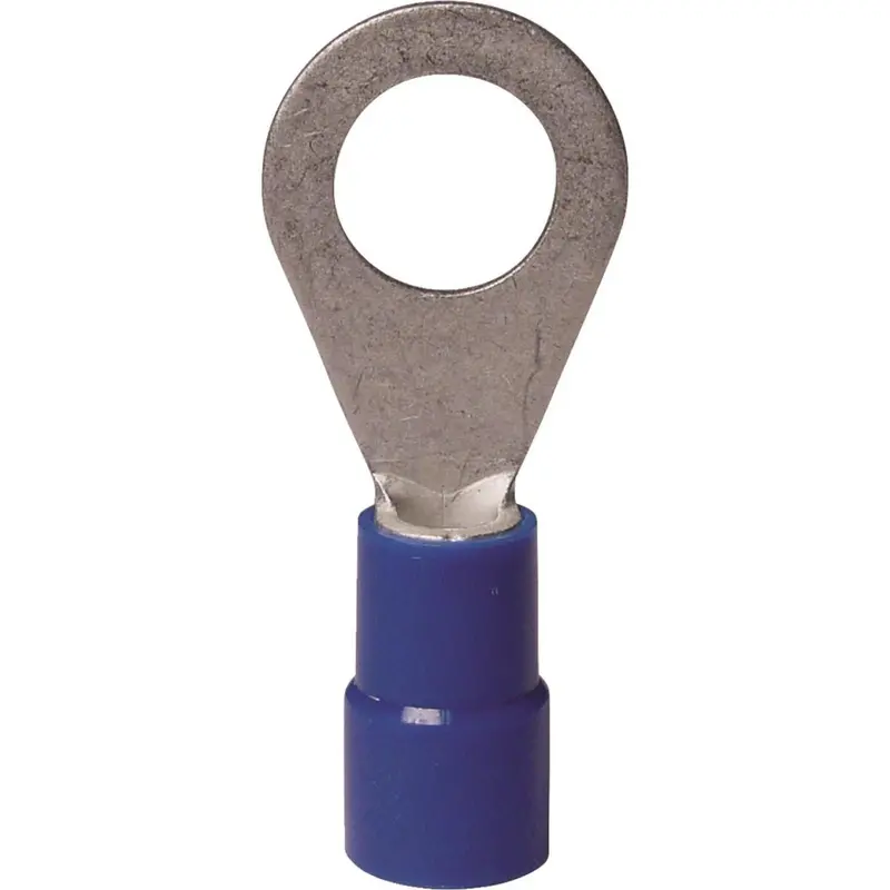 Gardner Bender 16 To 14 Awg #8 To #10 Stud Size Blue Vinyl-Insulated Barrel Ring Terminal (100-Pack) 1