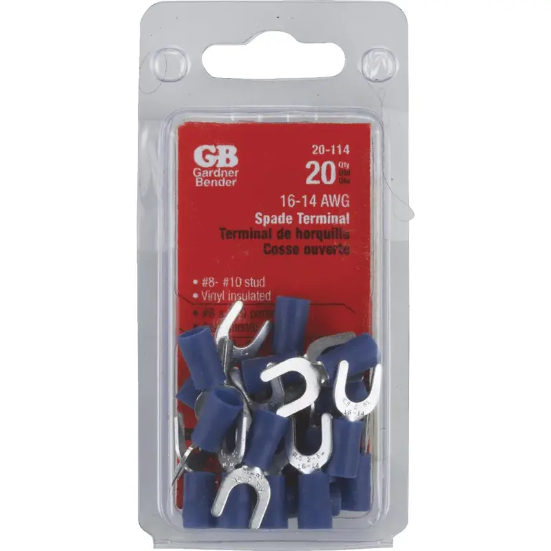 Gardner Bender 16 To 14 Awg #8 To #10 Yes Spade Terminal (20-Pack) 1