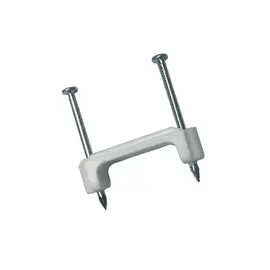 Gardner Bender 3/4 In (19 Mm), Plastic Polyethylene Nm Cable Staple, Zinc Plated Nail, White 1