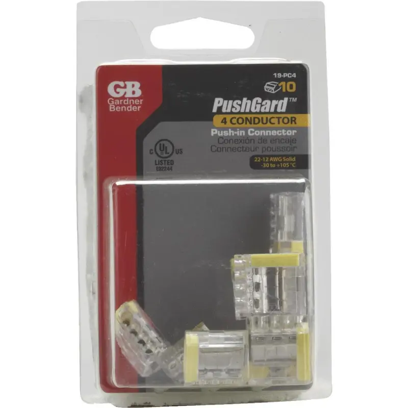 Gardner Bender Pushgard 4-Port 600V Push-In Connector (10-Pack) 1