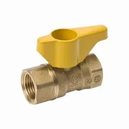 Gas Ball Valve, Brass, 1-In. 1