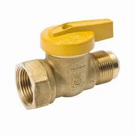 Gas Ball Valve, Brass, Flare X Female, 1/2 X 1/2-In. 1