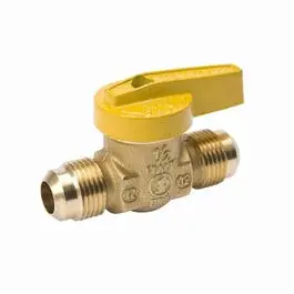 Gas Ball Valve, Brass, Flare X Flare, Brass, 3/8 X 3/8-In. 1