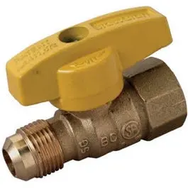 Gas Valve, 1/2-In. O.D. X 1/2-In. Female Iron Pipe 1