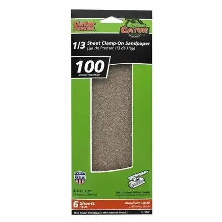 Gator 1/3 Sheet Clamp-On Sandpaper 2
