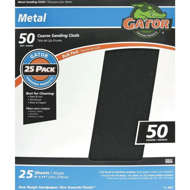 Gator 9 In. W. X 11 In. L. 50 Grit Emery Cloth (25-Pack) 1