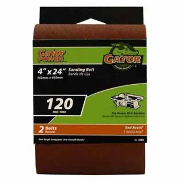 Gator Aluminum Oxide Sanding Belts 4 X 24 120 Grit 1
