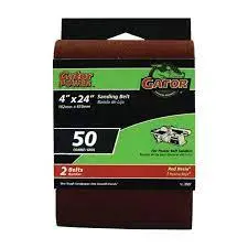Gator Aluminum Oxide Sanding Belts  4 X 24 50 Grit 1