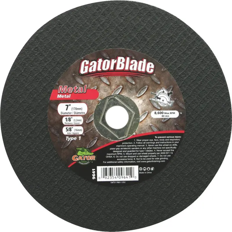 Gator Blade Type 1 7 In. X 1/8 In. X 5/8 In. Metal Cut-Off Wheel 1