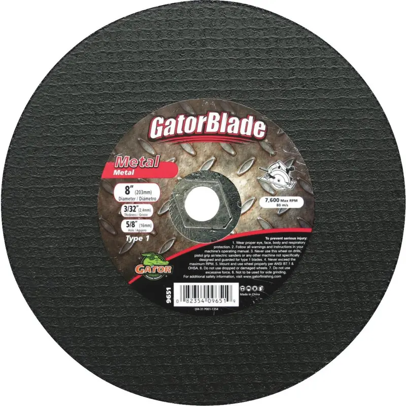 Gator Blade Type 1 8 In. X 3/32 In. X 5/8 In. Metal Cut-Off Wheel 1