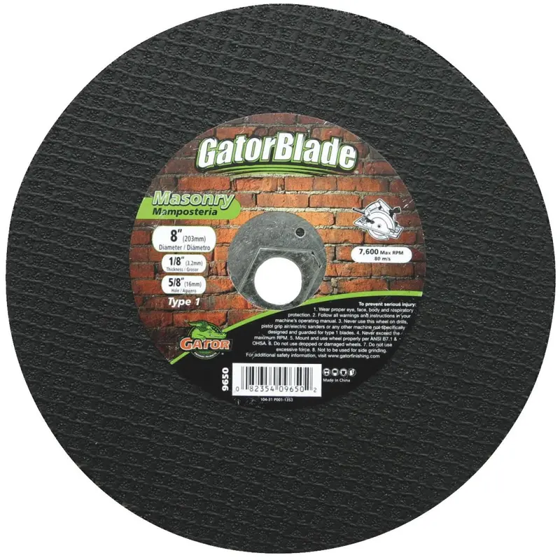 Gator Blade Type 1 8 In. X 5/8 In. X 1/8 In. Masonry Cut-Off Wheel 1