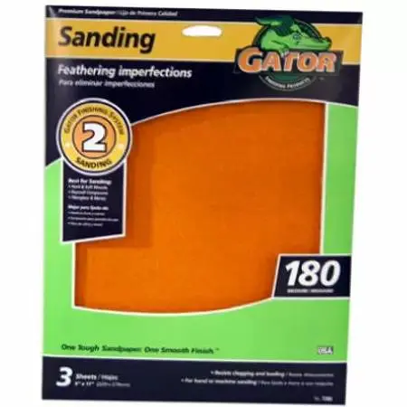 Gator Premium Aluminum Oxide Sheets 180 Grit 1