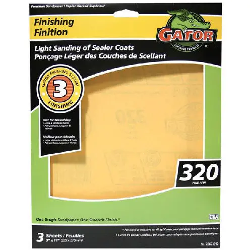 Gator Premium Aluminum Oxide Sheets 320 Grit 1