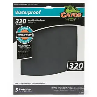 Gator Waterproof Sanding Sheets 320 Grit 1