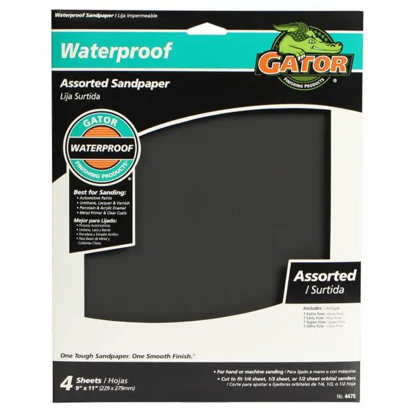 Gator Waterproof Sanding Sheets Assorted Grit 1
