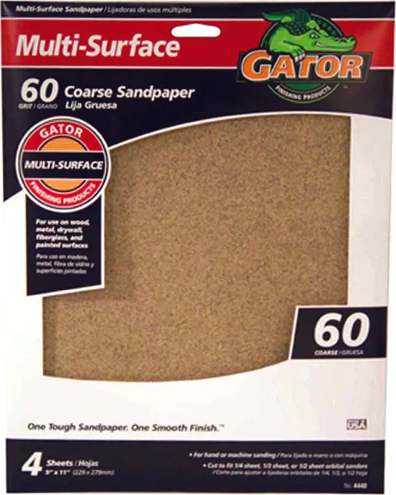 Gator's Multi-Purpose Aluminum Oxide Sandpaper 60-Grit 1