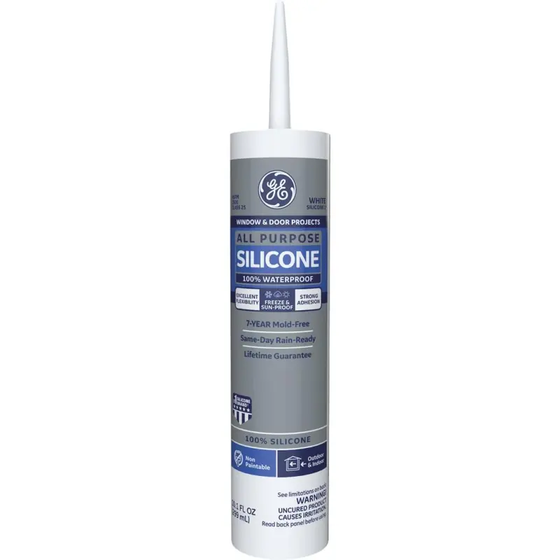 Ge All Purpose Silicone 1 Sealant, White, 10.1Oz 1