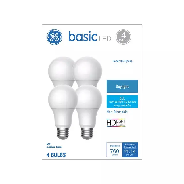 Ge Basic Led 60 Watt Replacement Daylight A19 General Purpose Bulbs 1