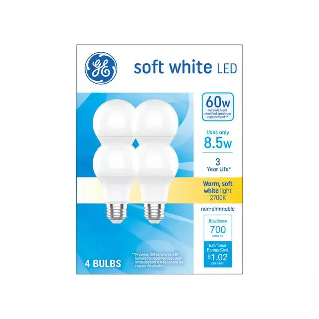 Ge Basic Led 60 Watt Replacement Soft White A19 General Purpose Bulbs 1