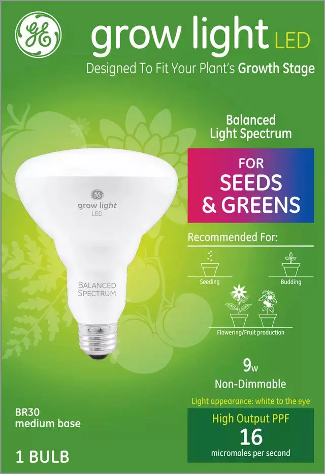Ge Grow Led Light Bulbs For Seeds And Greens Br30 Bulbs 1