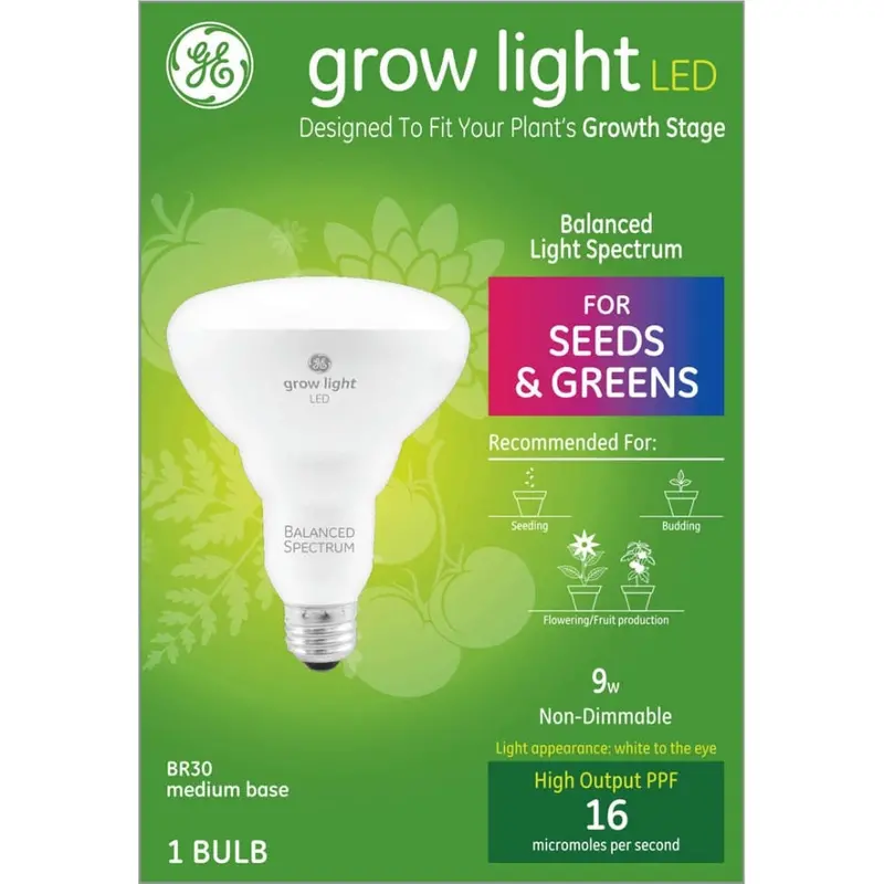 Ge Grow Light Led Bulb For Seed & Greens 1