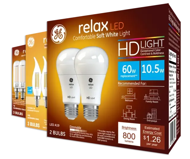 Ge Lighting Ge Relax Led Light Bulbs Soft White 60 Watt Equivalent A15 Ceiling Fan Bulbs 1