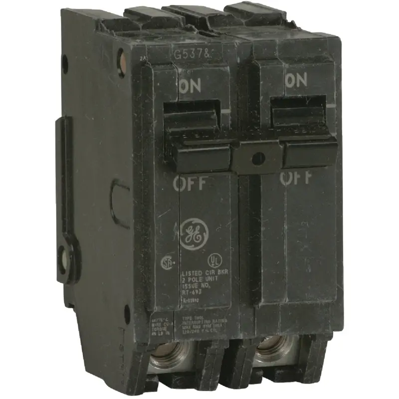 Ge Thql 50A Double-Pole Standard Trip Circuit Breaker 1