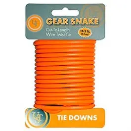 Gear Snake Wire Twist Tie, Orange 1