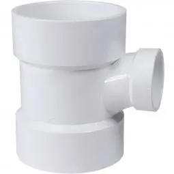 Genova Products Pvc-Dwv Reducing Sanitary Tee 1