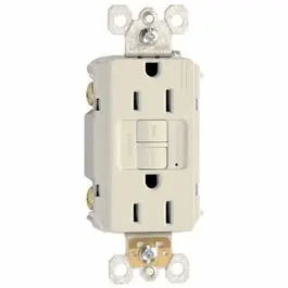 Gfci Outlet, 15A, Almond, 3-Pack 1