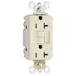 Gfci Outlet, Heavy Duty, 20A, Almond 1