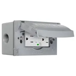 Gfci Outlet Kit, 15A, 125-Volt, Gray 1