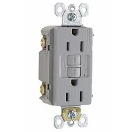 Gfci Receptacle 15A, Gray 1