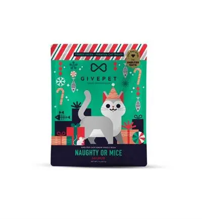 Give Pet Holiday Cat Treats Naughty Or Mice 1Oz 1