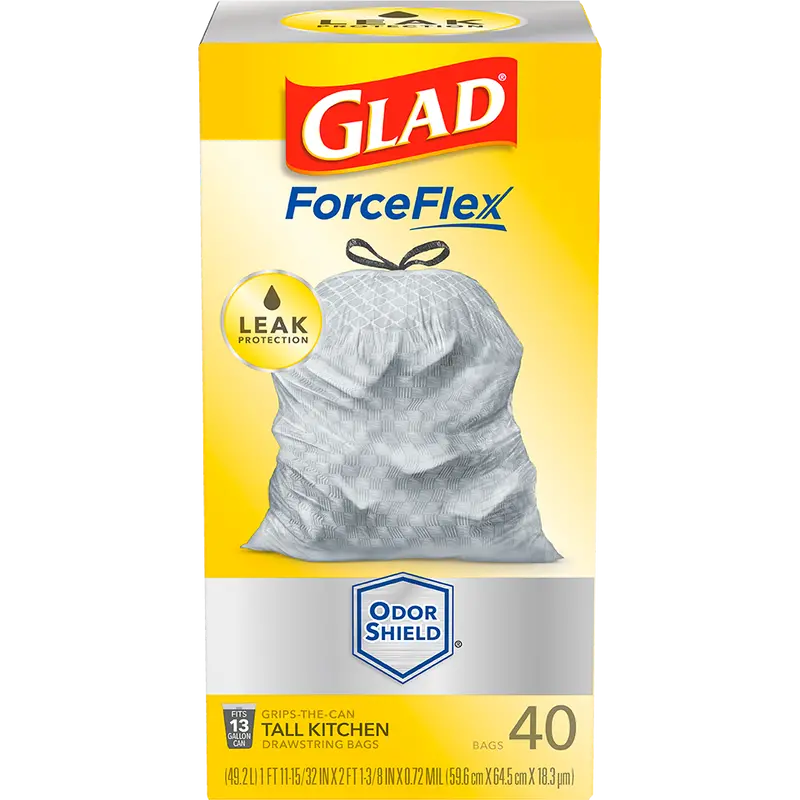 Glad Forceflex Maxstrength™ Our Strongest Kitchen Bags 13 Gallon White 1