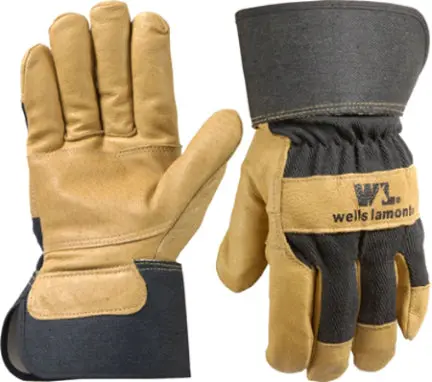 Glove Leather Palm Large Red White Blue 1