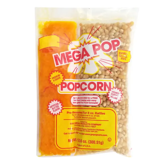 Gold Medal Mega Pop® Corn/Oil/Salt Kit With Coconut Oil For 8-Oz. Kettle 1