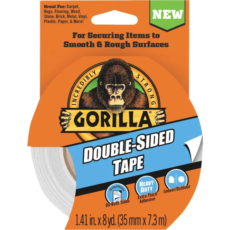 Gorilla 1.41 In. X 8 Yd. Double-Sided Duct Tape, Gray 1