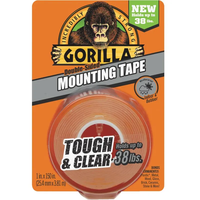 Gorilla 1 In. X 150 In. Tough & Clear Double-Sided Mounting Tape (38 Lb. Capacity) 1