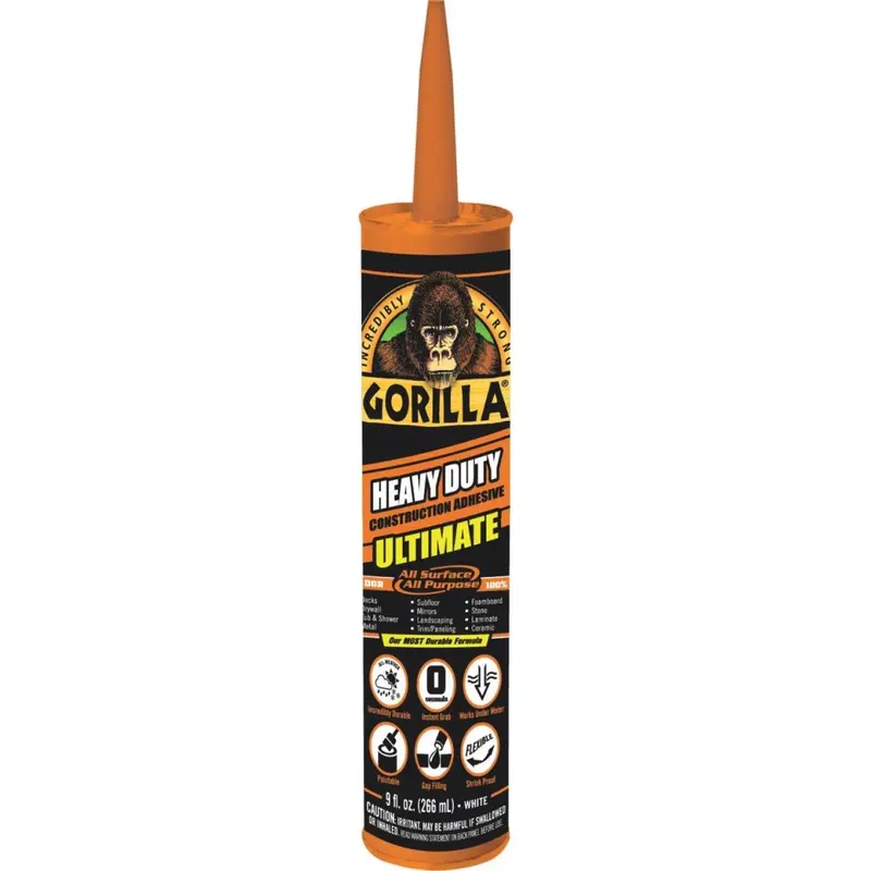 Gorilla 9 Oz. Heavy Duty Construction Adhesive Ultimate 1