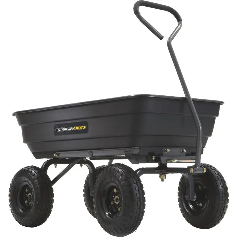 Gorilla Carts 4 Cu. Ft. 600 Lb. Poly Garden Cart 1