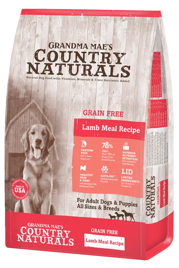 Grandma Mae's Country Naturals Grain Free Lamb Meal Limited Ingredient Diet Dry Dog Food 1