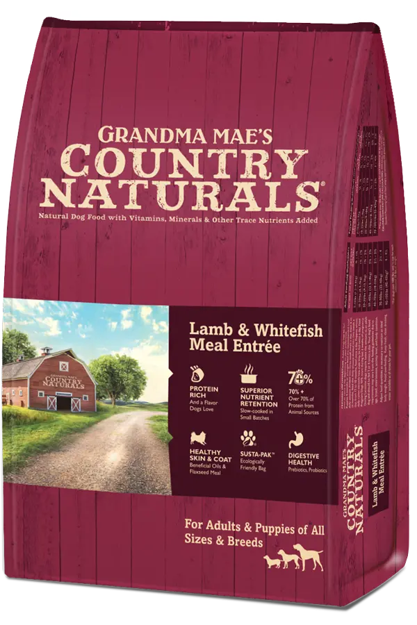 Grandma Mae's Country Naturals Lamb & Whitefish Meal Entrée Dog Food 1