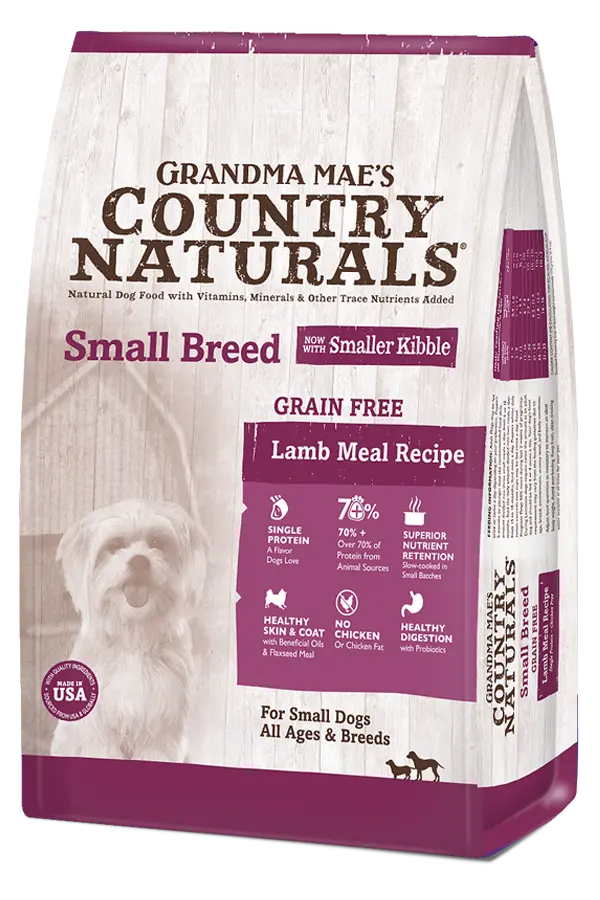 Grandma Mae's Country Naturals Limited Ingredient Diet Grain Free Grain Free Small Breed Lamb Meal Dog Food 1