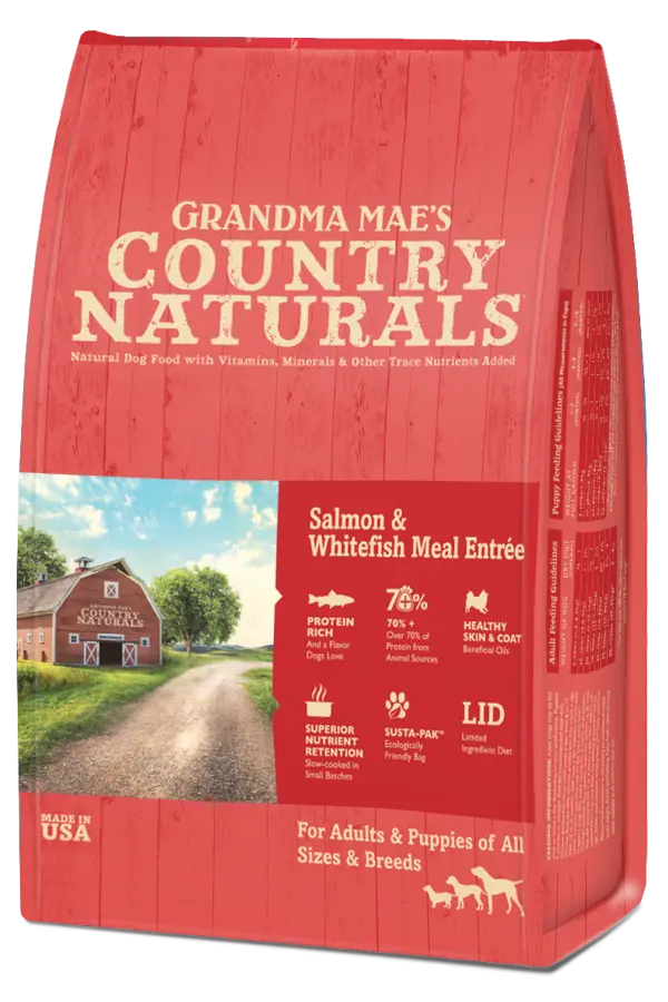Grandma Mae's Country Naturals Salmon & Whitefish Meal Entrée Dry Dog Food 1